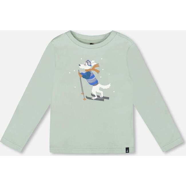 Long Sleeve Organic Cotton Jersey Tee, Jade Green