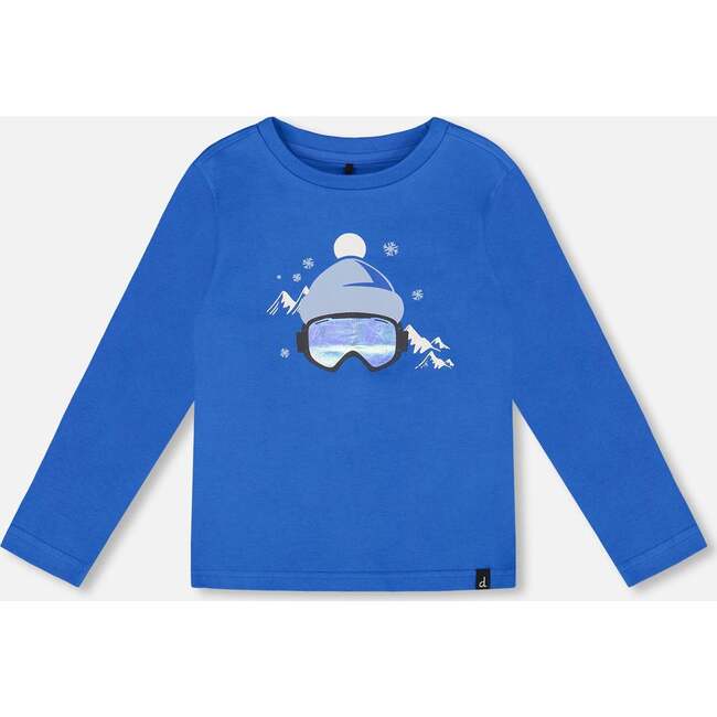 Long Sleeve Organic Cotton Jersey Tee, Blue