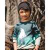 Long Sleeve Organic Cotton Gradient Jersey Tee, Bottle Green - Sweatshirts - 2