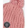 Lined Winter Hat with Pompom, Dusty Pink - Winter Hats - 5