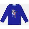 Long Sleeve Jersey Tee, Blue - Sweatshirts - 1 - thumbnail