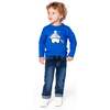 Long Sleeve Organic Cotton Jersey Tee, Blue - Sweatshirts - 2