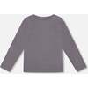 Long Sleeve Organic Cotton Jersey Tee, Dark Gray - Sweatshirts - 3