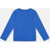 Long Sleeve Organic Cotton Jersey Tee, Blue - Sweatshirts - 3