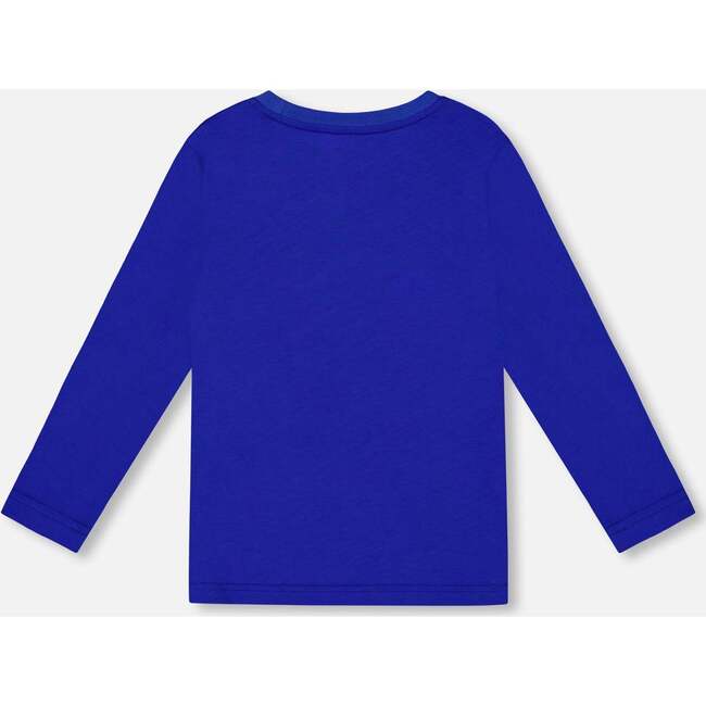 Long Sleeve Jersey Tee, Blue - Sweatshirts - 3