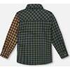 Long Sleeve Flannel Shirt Yellow and Green Plaid, Yellow & Green Plaid - Sweatshirts - 3