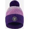 Lined Knit Pompom Hat Purple and Pink, Mauve and Pink - Winter Hats - 1 - thumbnail