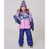 Lined Peruvian Knit Pompom Hat Purple and Pink, Mauve and Pink - Winter Hats - 2