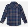 Long Sleeve Flannel Shirt Blue and Brown Plaid, Blue & Brown Plaid - Sweatshirts - 4