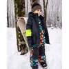 Lined Knit Winter Hat with Pompom, Black and Multicolor - Winter Hats - 2