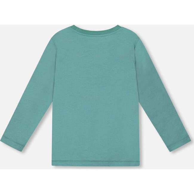 Long Sleeve Cotton Jersey Tee Shirt Green, Sage - Sweatshirts - 3