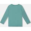 Long Sleeve Cotton Jersey Tee Shirt Green, Sage - Sweatshirts - 3