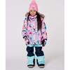 Lined Knit Pompom Hat, Pink and Purple and Black - Winter Hats - 2