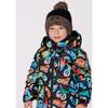 Lined Knit Winter Hat with Pompom, Black and Multicolor - Winter Hats - 3