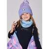 Lined Knit Pompom Hat, Blue, Purple and Pink - Winter Hats - 2