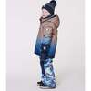 Lined Knit Pompom Hat, Taupe and Navy - Winter Hats - 3