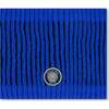 Lined Knit Neckwarmer, Black and Blue - Scarves - 1 - thumbnail