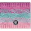 Lined Knit Neckwarmer, Pink, Orange and Turquoise - Scarves - 1 - thumbnail