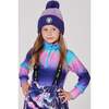 Lined Knit Pompom Hat Purple and Pink, Mauve and Pink - Winter Hats - 3