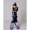 Lined Knit Pompom Hat, Black Butterfly Pattern - Winter Hats - 2