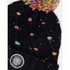 Lined Knit Pompom Hat with Little Sequins, Black and Multicolor - Winter Hats - 5