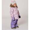 Lined Knit Hat with Ears, Off-White and Pink - Winter Hats - 3