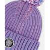 Lined Knit Pompom Hat, Blue, Purple and Pink - Winter Hats - 4