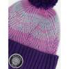 Lined Knit Pompom Hat Purple and Pink, Mauve and Pink - Winter Hats - 5