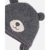 Lined Knit Hat with Ears, Gray - Winter Hats - 4
