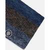 Lined Knit Neckwarmer, Taupe and Navy - Scarves - 4