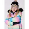 Lined Knit Hat with Pompom Black and Multicolor, Multicolored - Winter Hats - 3