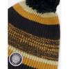 Lined Knit Pompom Hat, Black and Brown - Winter Hats - 4