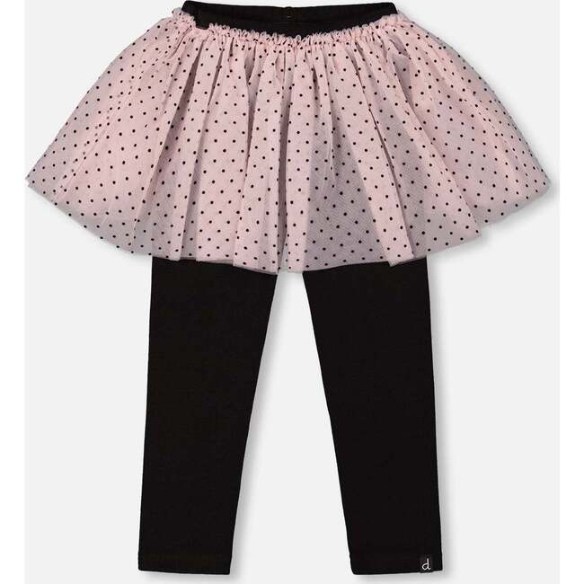 Leggings with Tulle Skirt Pink and Black, Pink and Black