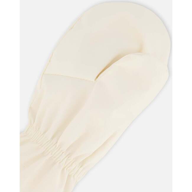 Lined Baby Mittens, White Asparagus - Gloves - 3