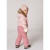 Lined Baby Knit Hat with Ears and Strings, Dusty Pink - Winter Hats - 2