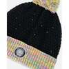 Lined Knit Hat with Pompom Black and Multicolor, Multicolored - Winter Hats - 5