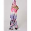 Lined Peruvian Knit Pompom Hat Pink and Purple, Pink and Mauve - Winter Hats - 2
