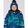 Lined Peruvian Knit Pompom Hat Blue and Green, Green and Blue - Winter Hats - 2