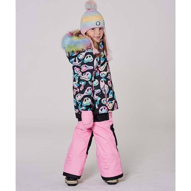 Lined Peruvian Knit Pompom Hat Multicolor, Multicolored - Winter Hats - 2