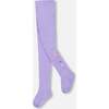Knit Tights with Hearts, Lavender - Tights - 1 - thumbnail