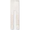 Knit Tights with Golden Star Pattern, Off-White - Tights - 2
