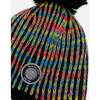 Lined Peruvian Knit Pompom Hat, Black and Multicolor - Winter Hats - 4