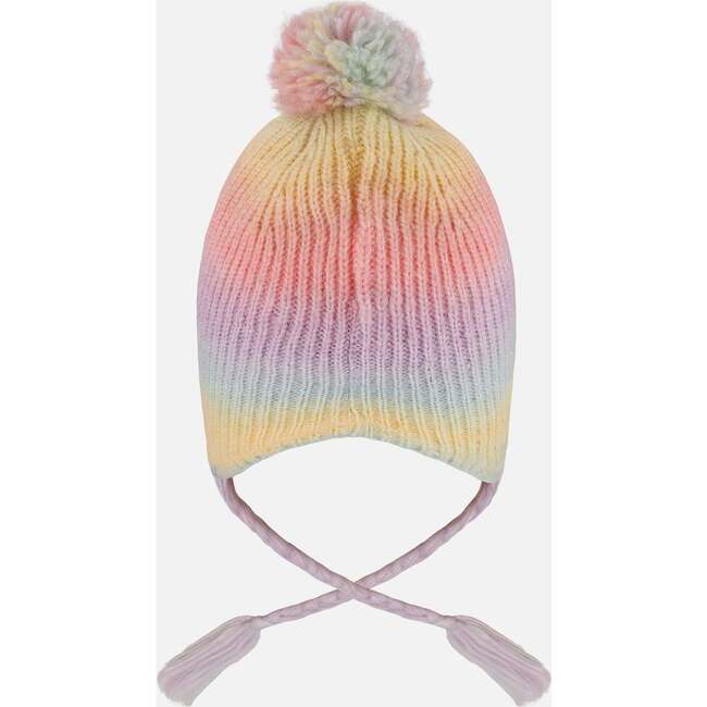 Lined Peruvian Knit Pompom Hat Multicolor, Multicolored - Winter Hats - 3