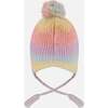 Lined Peruvian Knit Pompom Hat Multicolor, Multicolored - Winter Hats - 3