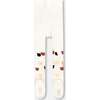 Knit Tights with Teddy Bear Pattern, Off-White - Tights - 2