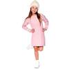 Knitted Dress with Norvegian Jacquard, Dusty Pink - Dresses - 2