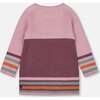 Knitted Dress with Cat, Dusty Pink - Dresses - 3