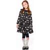 Knit Tights with Dalmatian Pattern, Black - Tights - 2