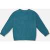 Knitted Cardigan with Flower Embroidery, Dark Green - Cardigans - 3