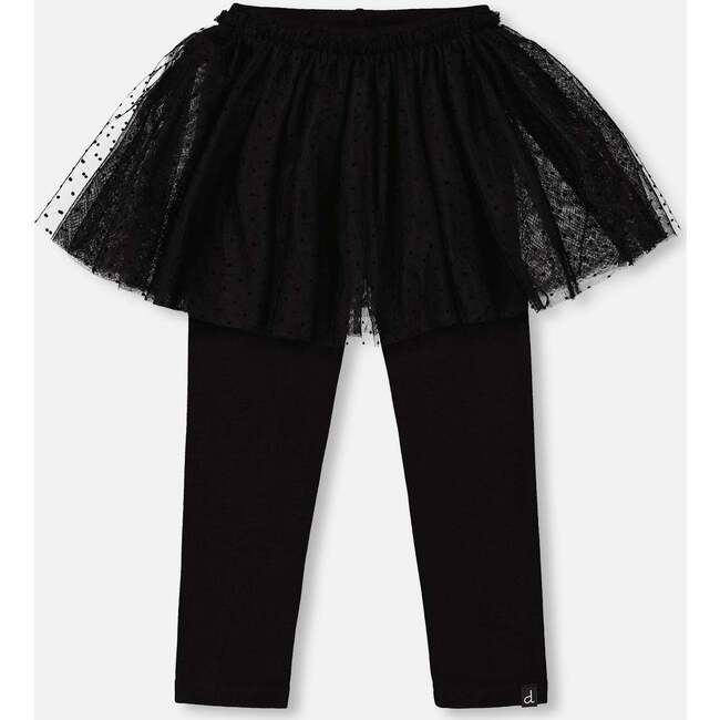 Leggings with Tulle Skirt, Black
